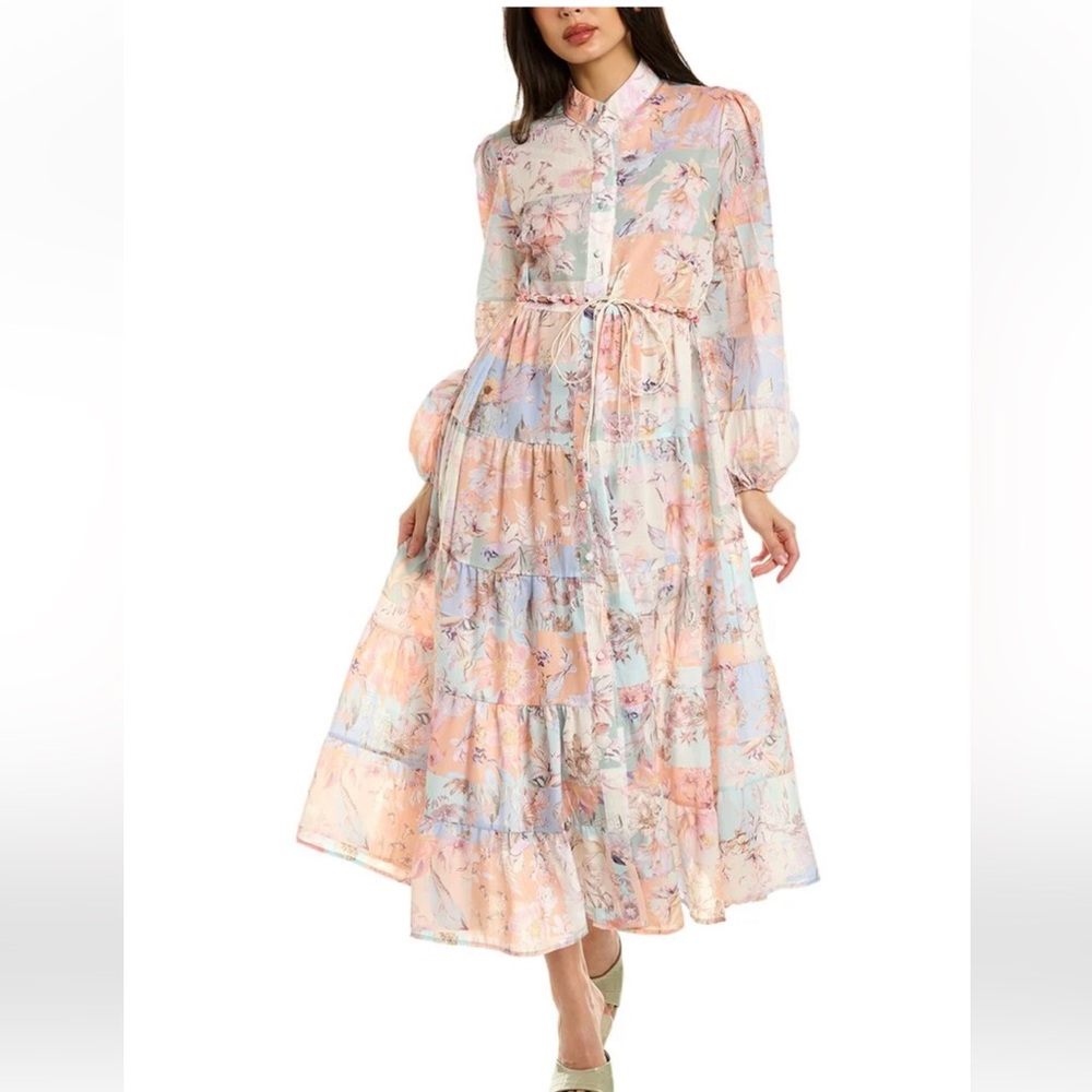 Beulah Pastel Floral Maxi Dress